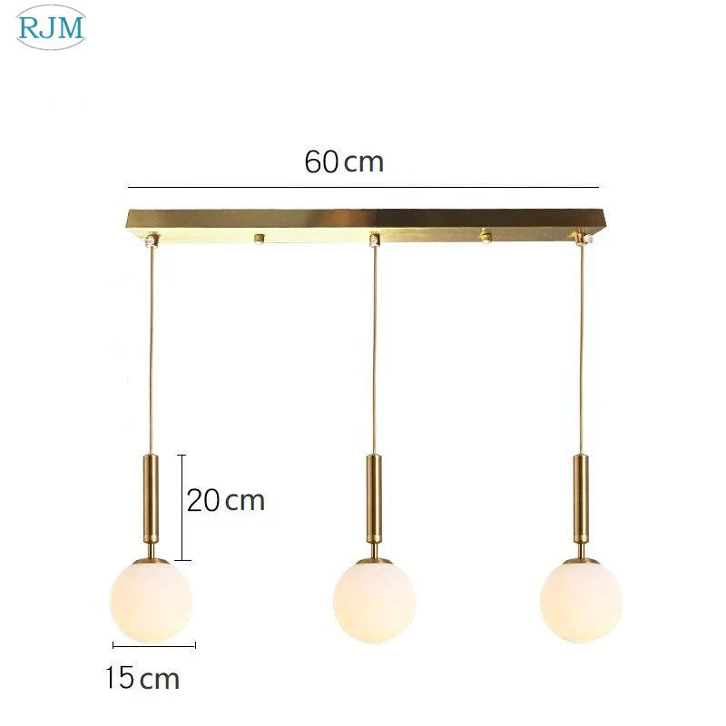 Glass Ball LED Pendant Light: Nordic Modern, Single Head, Creative Design