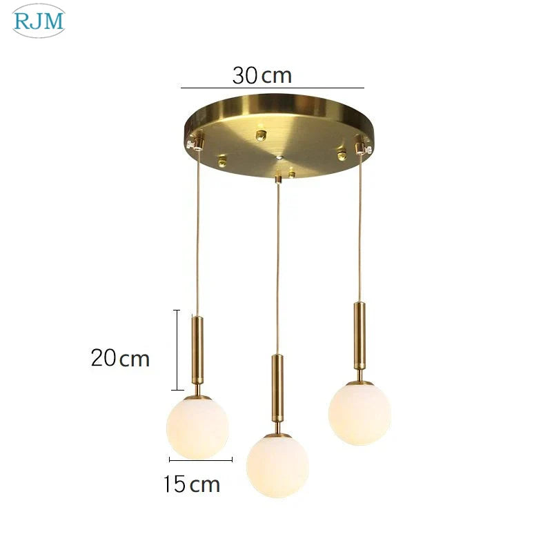 Glass Ball LED Pendant Light: Nordic Modern, Single Head, Creative Design