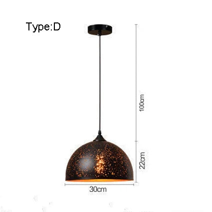 Retro Industrial Pendant Light for Café Bar Restaurant - Nordic Loft Design