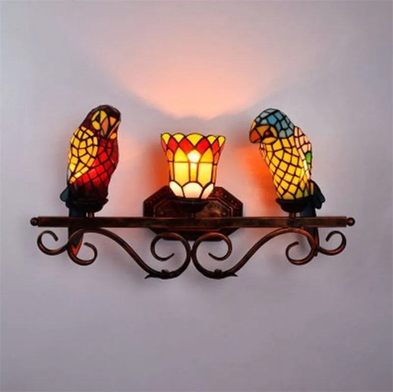 Glass Parrot Pendant Chandelier for Bar Club Living Room Bedroom