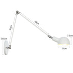 Vintage Swing Arm Wall Lamp in White Brass Finish