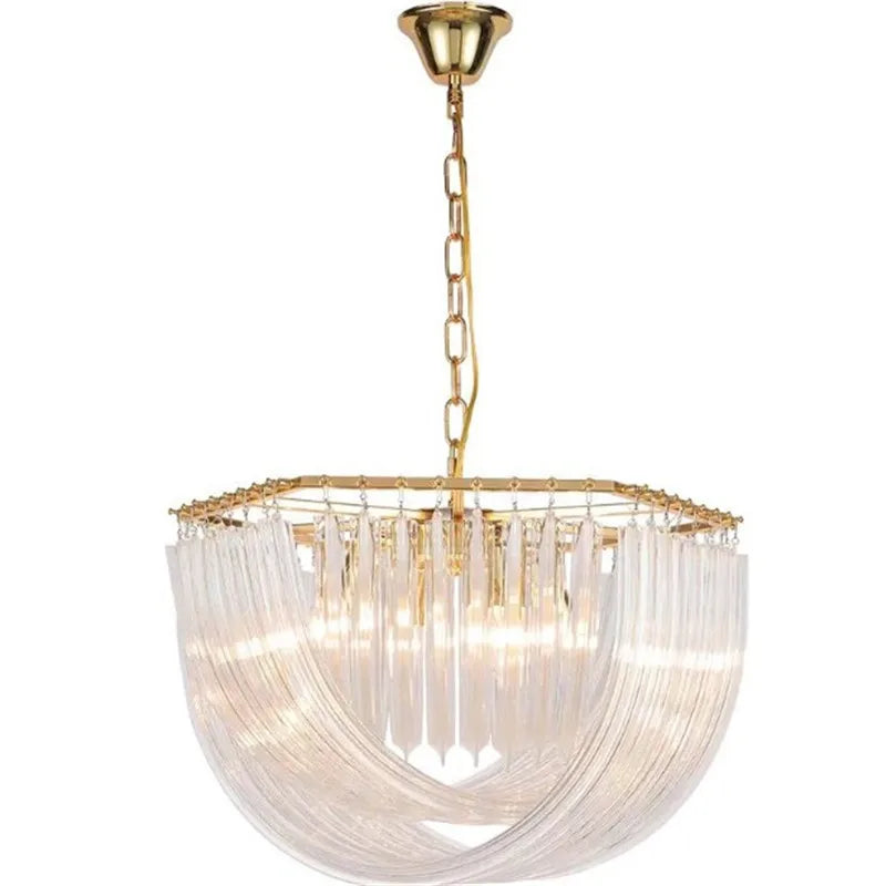 Art Glass Tube Pendant Chandelier Dining Room Hanging Lamp