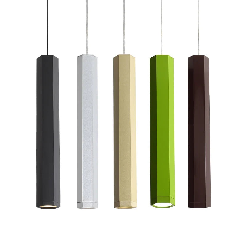 Hexagonal Nordic Chandelier: Modern & Creative Industrial Dining Room Lighting