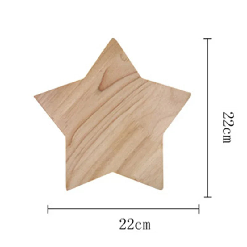 Star Wood Wall Lamp: Modern Solid Decor Lighting for Living Room, Bedroom, Corridor