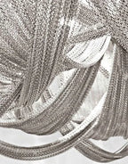 Silver Aluminum Chain Chandelier Post Modern Luxury Lighting