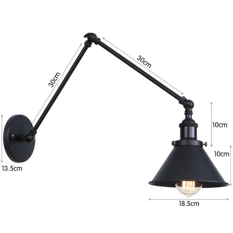 Vintage Long Arm Wall Sconce for Bedroom and Indoor Corridors