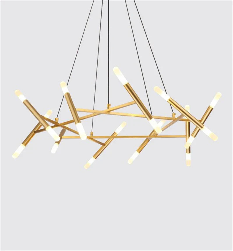 Nordic Retro LED Chandelier Kitchen Living Room Restaurant HangLamp