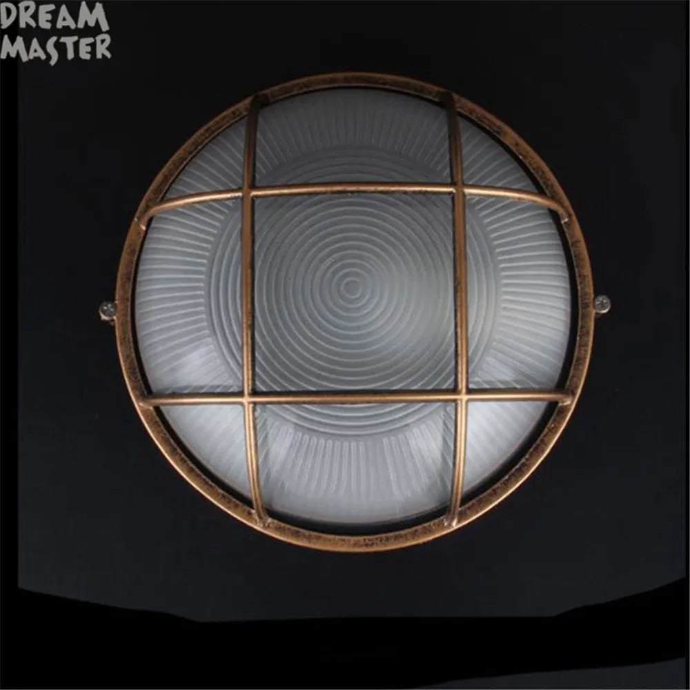 Vintage Bronze Kitchen Ceiling Lamp with E27 Socket Explosion-Proof Industrial Lighting