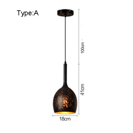 Retro Industrial Pendant Light for Café Bar Restaurant - Nordic Loft Design