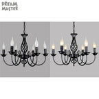 Modern Chandeliers: Elegant Wrought Iron Lighting for Home, Hotel, and Dining Spaces