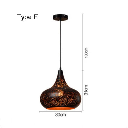 Retro Industrial Pendant Light for Café Bar Restaurant - Nordic Loft Design