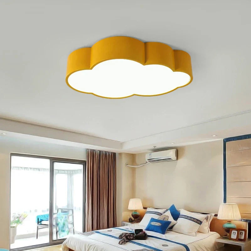 LED Cloud Kids Room Ceiling Light - Yellow Blue Red White Fixtures