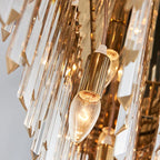Gold LED Crystal Ceiling Chandelier for Elegant Home Decor