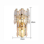 Rectangular Crystal Wall Sconce: Modern Light Luxury Indoor LED Lamp