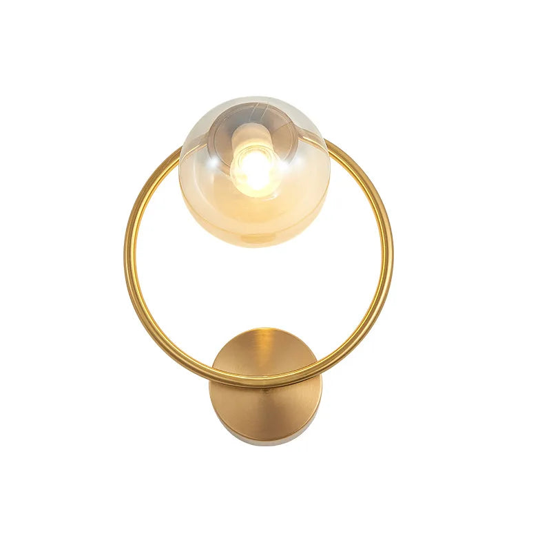 Nordic Luxury Wall Lamp Black Brass LED Indoor Stairs Corridor Light