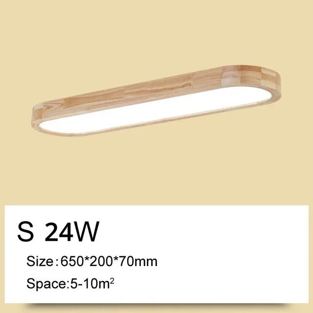 Wood LED Ceiling Lamp: Modern Decorative Lighting for Home Interiors