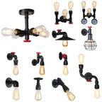 Industrial Water Pipe LED Wall Lamp for Home Decor
