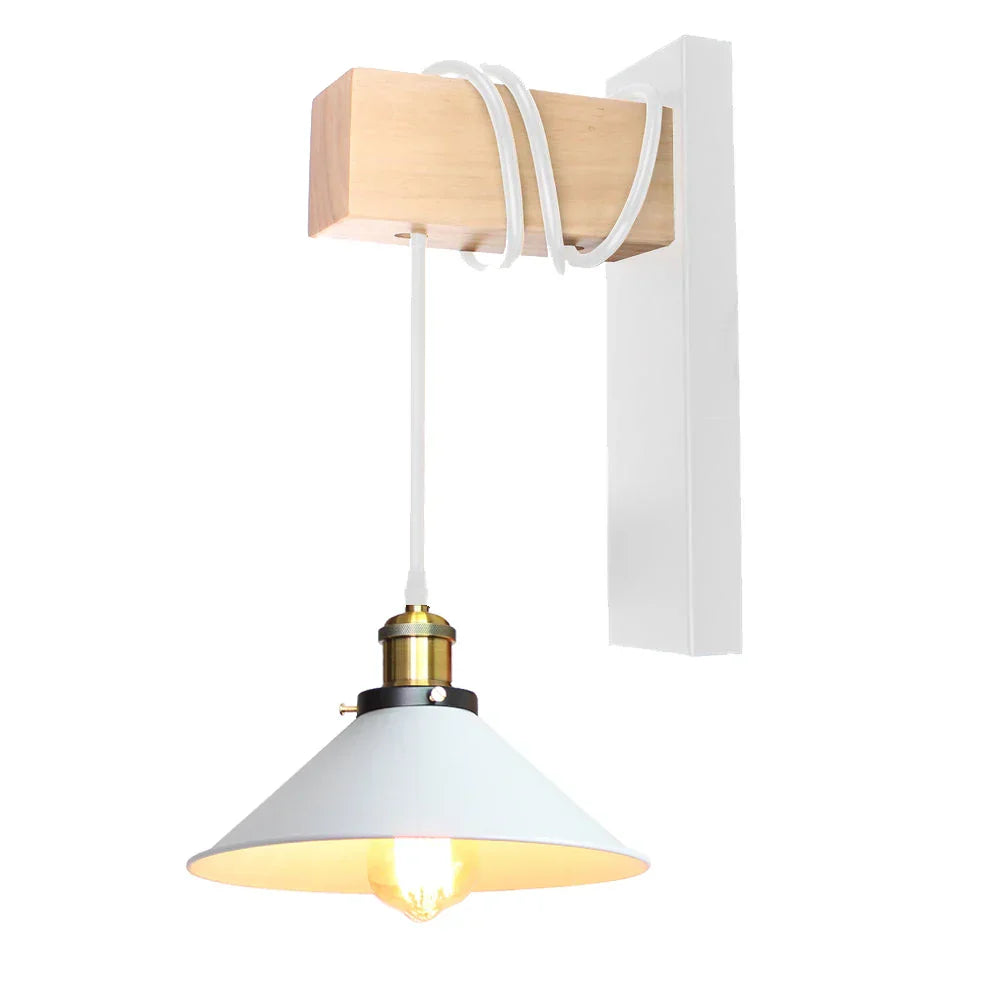 Industrial Pulley Wall Light - Retro Loft Sconce Fixture for Home, Cafe, Bar