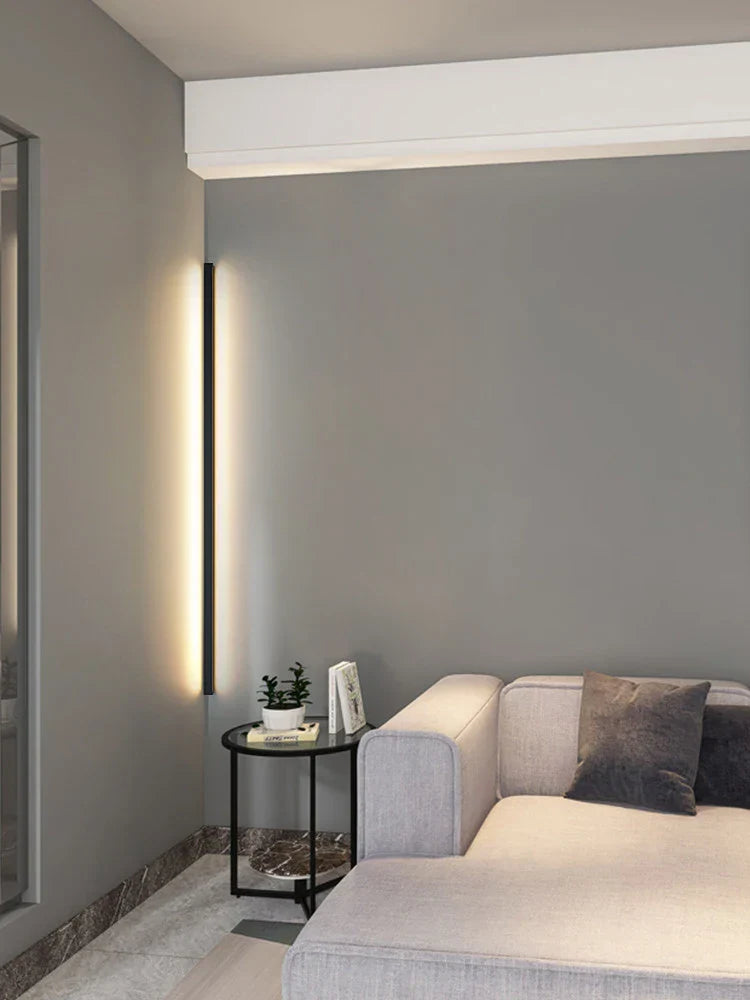 Black LED Wall Lamp for Bedroom Living Room Aisle Sofa Background