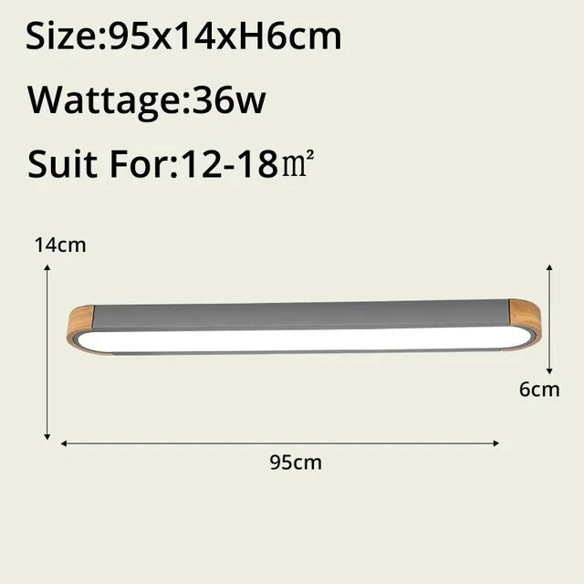 Wood LED Ceiling Lamp: Modern Decorative Lighting for Home Interiors