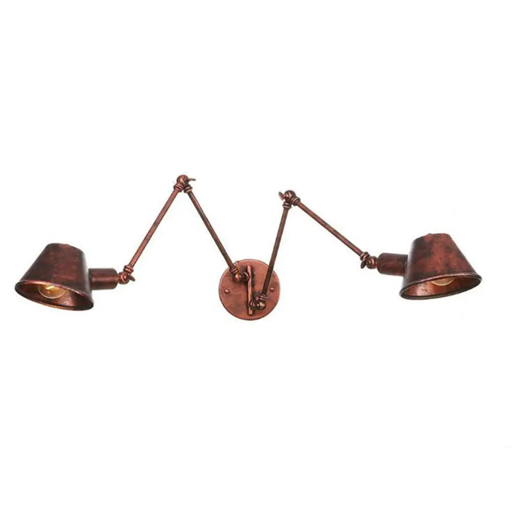 Double Swing Arm Wall Lights Bedside Sconce E27 Lighting Decor