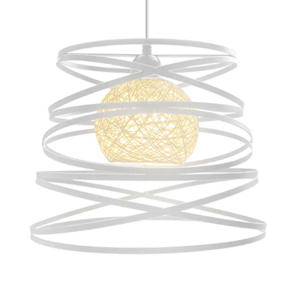 Swirl Iron Cage Pendant Light Industrial Vintage Loft Style Lamp