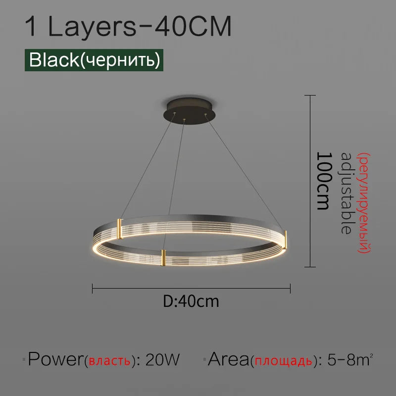 Luxury Nordic LED Chandelier for Dining Room, Bedroom, and Living Room