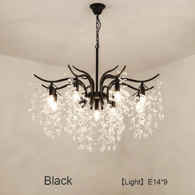 Crystal LED Chandelier: Luxury Indoor Lighting for Home, Kitchen, Living Room