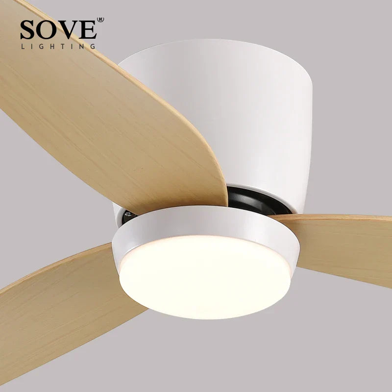 LED Ceiling Fan with Remote Control, Modern Design, Bedroom Decor, 220V
