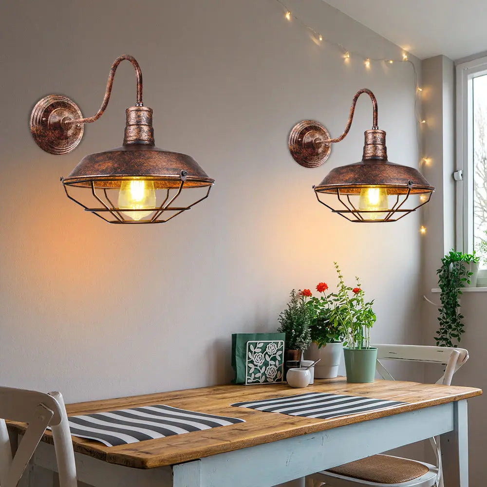 Vintage Loft Indoor LED Wall Sconce Retro Industrial Gooseneck Light Fixtures