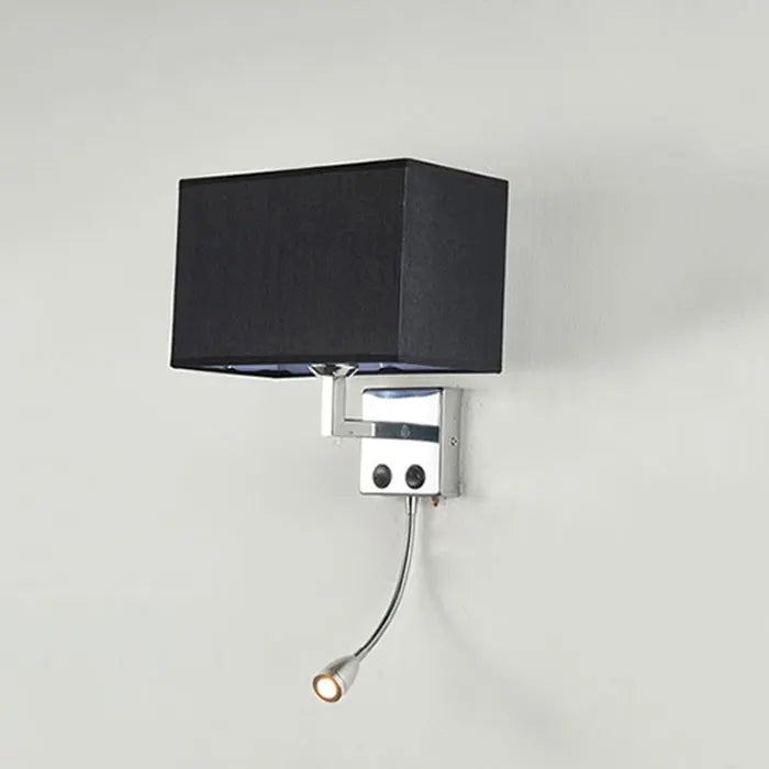 LED Minimalist Wall Lamps with Rectangle Texture Shade for Living Room & Bedroom