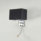 LED Minimalist Wall Lamps with Rectangle Texture Shade for Living Room & Bedroom