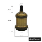 Vintage E27 Socket Pendant Lights with Edison Bulb Lamp Bases