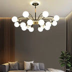 Nordic Crystal Glass Chandelier with E27 Lamp Holder for Livingroom Bedroom Diningroom by Afralia™