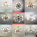 Windmill Wooden Chandelier - LED Loft Industrial Lighting for Home Decor