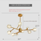 Crystal LED Chandelier Ceiling Light for Elegant Home Décor