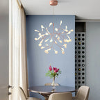 Modern Nordic Heracleum Chandelier Light in Black/Rose Gold for Living Room & Kitchen