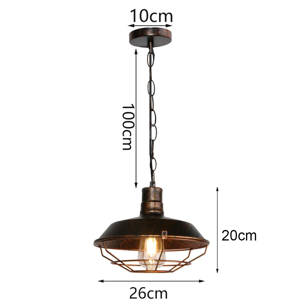 Loft Pendant Light Iron Chanderlier LED E27 Bar Living Room Decor