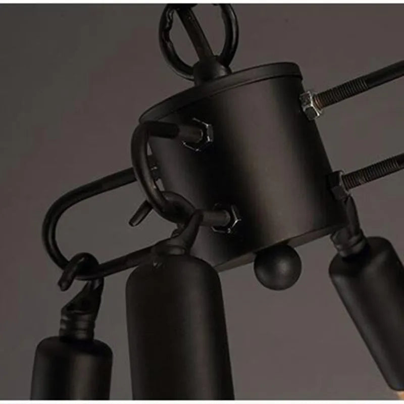 Vintage Ring Chandelier: Loft Style 6/8 Lights American Edison Wrought Iron Retro Rustic Lighting