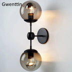 Glass Beans Wall Lamp Sconces LED Light Fixture for Home Deco Bedroom Hallway