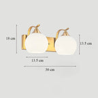 Brass Glass Wall Sconce Lighting, Classic Nordic Loft Interior Fixture