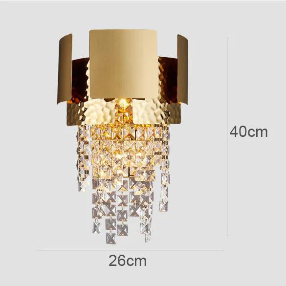 Crystal Wall Lamp: Modern Luxury LED Lighting for Living Room, Bedroom, and Staircase