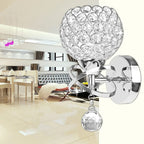 Crystal Wall Sconce: Modern Bedside Wall Lamp for Home Decor