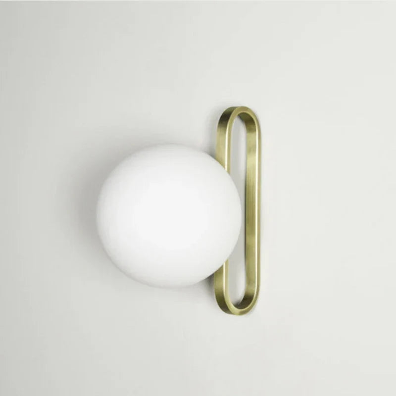 Glass Metal LED Wall Light for Bathroom Kitchen Simple Decor Hallway Sconces