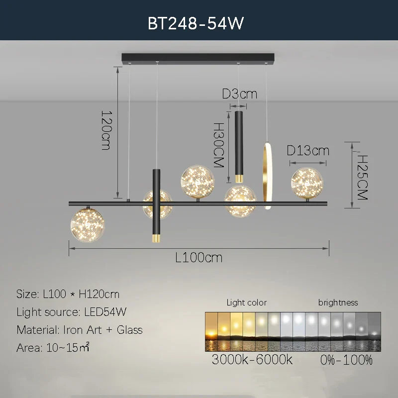 LED Chandelier: Modern Whole House Indoor Lighting for Bedroom, Living Hall, and Dining Room