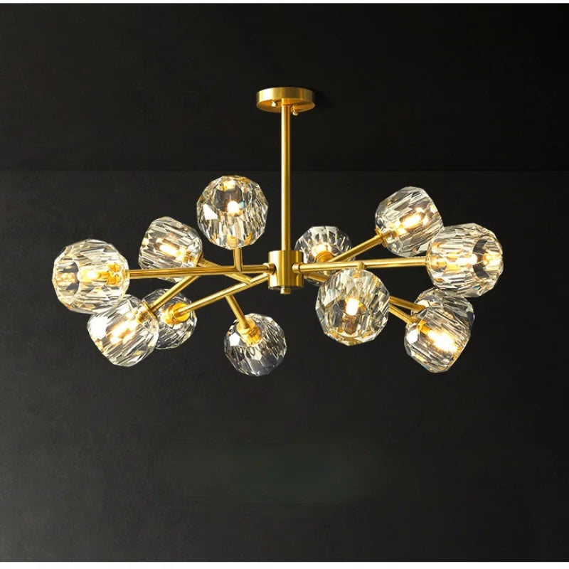 Crystal LED Chandelier Ceiling Light for Elegant Home Décor