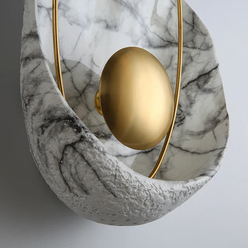 Modern Resin Wall Lamp: Living Room Decor, Bedside Hallway White Black Light