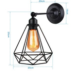 Industrial Loft LED Cage Wall Light Sconce - Modern Home Lighting Fixture