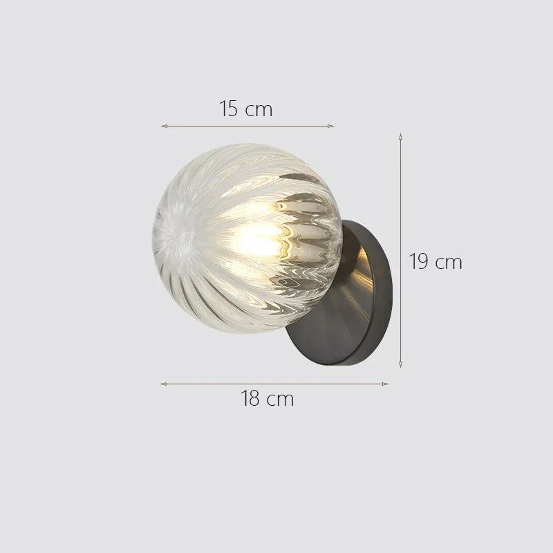 Glass Ball Wall Lamp: Modern Minimalist Nordic Style, Luxury Bedroom Lighting