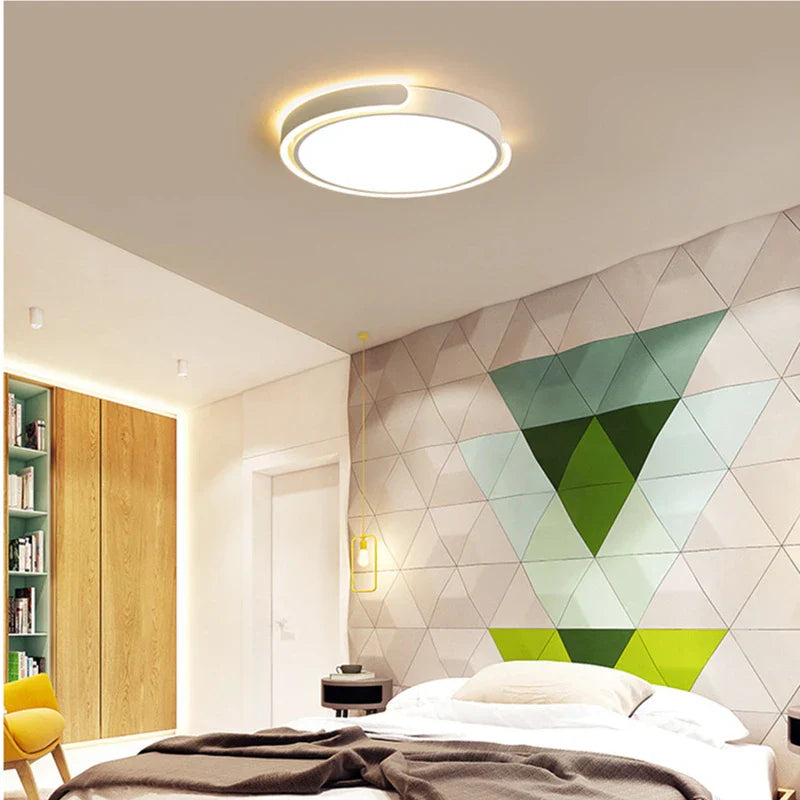 Round Black White Gold LED Ceiling Light for Home Lighting
